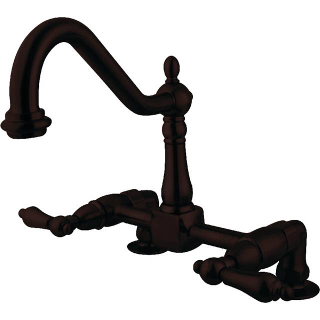 Kingston Brass KS1145AL Heritage Two-Handle Kitchen Faucet Oil Rubbed Bronze