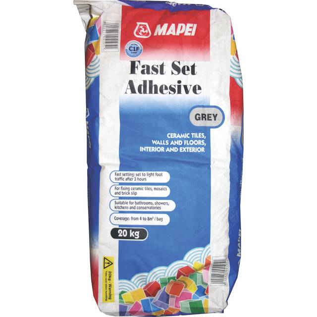 Mapei Fast Set Grey Tile Adhesive, 20Kg - One Size