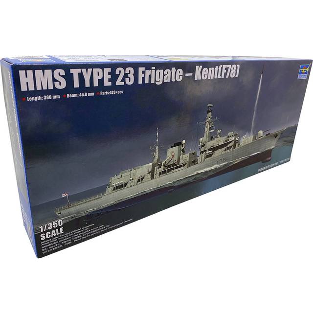 Trumpeter 1/350 Scale HMS Kent F78 Type 23 Frigate Model Kit - Black