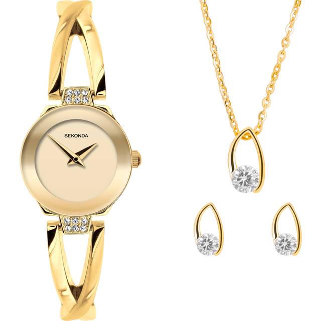 Sekonda Sekonda Ladies Dress Watch Gift Set | Gold Alloy Case & Bracelet with Champagne Dial | 49033
