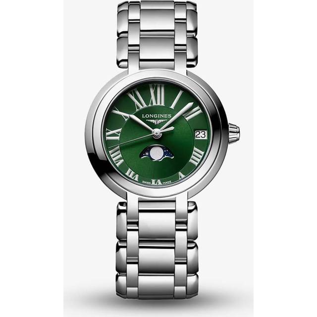 Longines Womens Green L81154616 Primaluna Stainless-steel Quartz Watch - GREEN