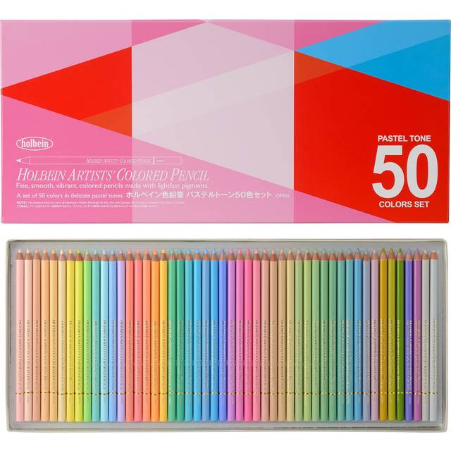 Holbein : Artists' Coloured Pencil : Pastel Colours Set of 50