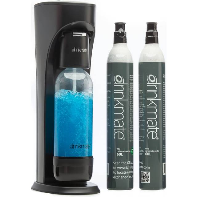 DrinkMate OmniFizz Sparkling Water and Soda Carbonator, Sparkles Any Drink, Includes 1L Re-usable BPA-Free Carbonating Bottle