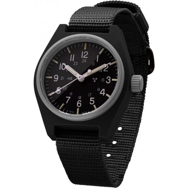 34mm Black General Purpose Quartz (GPQ) Ballistic Nylon Watch