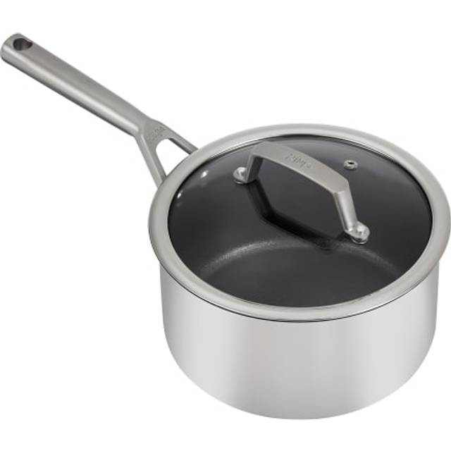 Ninja Foodi ZEROSTICK Stainless Steel 20cm Saucepan with Lid - C60220UK, Silver