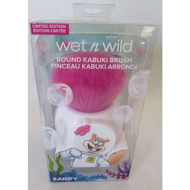 Wet N Wild 1114237, Round Kabuki Brush Spongebob Squarepants Makeup Tools Cheeks Round Foundation Brush, Sandy