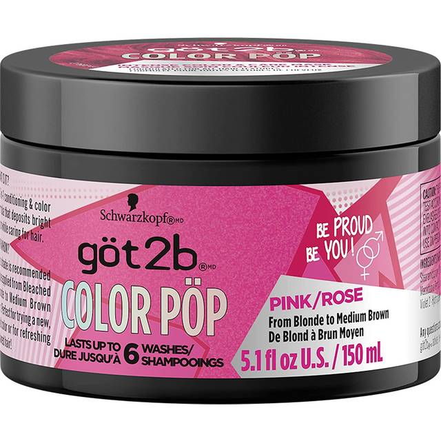 Got2B Color Pop Semi-Permanent Hair Color Mask  Pink  5.1 oz