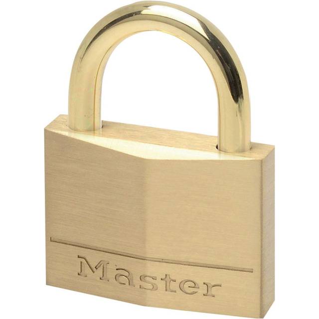 Master Lock 645 Solid Brass 45mm Padlock With Brass Plated Shackle