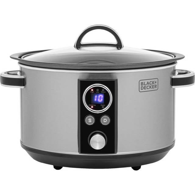Black Decker BXSC16044GB 3 5L Digital Sear Stew Slow Cooker Black Chro