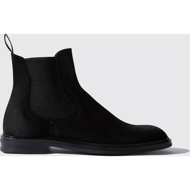 Scarosso Hunter Black - Man Chelsea Boots Black Suede 46