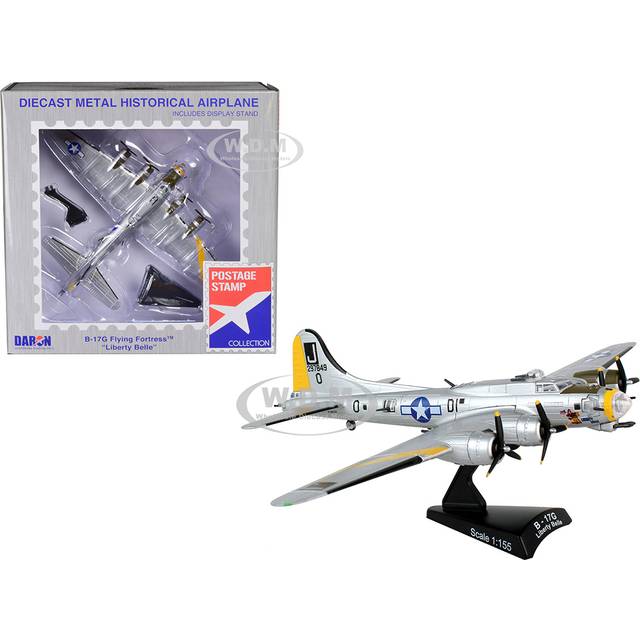 Boeing B-17G Flying Fortress Bomber Aircraft "Liberty Belle" United States Army Air Force 1/155 Diecast Model Airplane by Postage Stamp