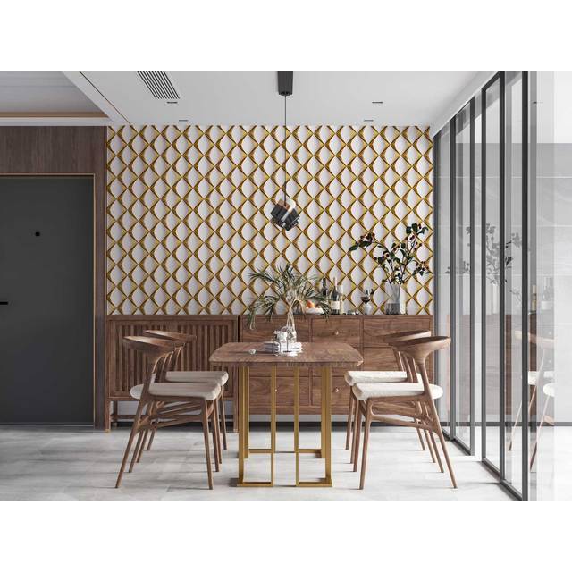 Livingwalls My Home My Spa 3D-tapet guld vit 386911 fibertapet vardagsrum sovrum 10,05 x 0,53 m Tillverkad i Tyskland