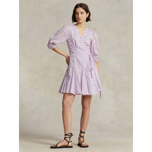 Polo Ralph Lauren Floral cotton wrap minidress