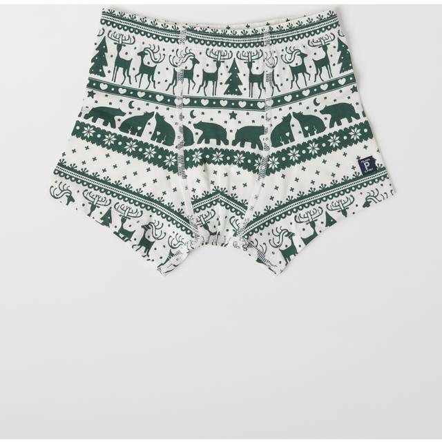 Nordic Reindeer Boys Boxers - Green - 1-2y x 86/92