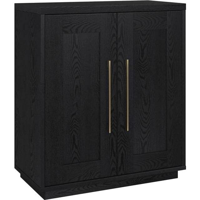 Tillman 2 - Door Rectangle Accent Cabinet - Black Grain (81.3cm H X 76.2cm W X 35.6cm D)