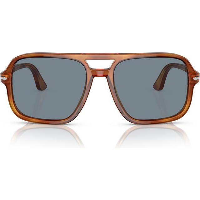 Persol Man PO3328S 96/56 Solglasögon Acetat Brun Blå Pilot Normal Antireflex