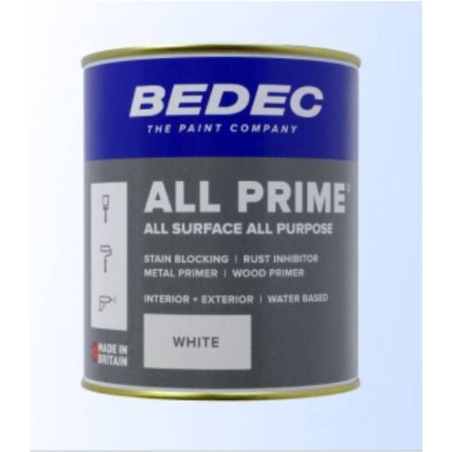 Bedec All Prime, White 2.5L | All Surface and All Purpose Primer, Interior Primer, Exterior Primer