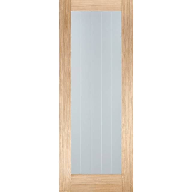 LPD Mexicano Pattern 10 Glazed Internal Door (Size: 1981 x 686mm, Thickness: 35mm, Fire Door: No) Oak
