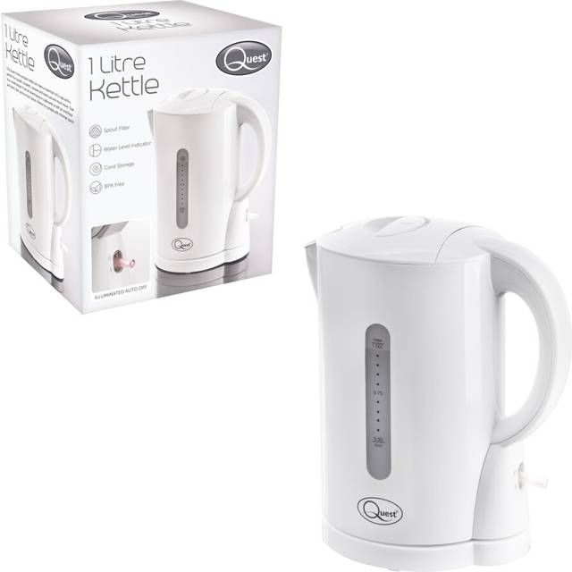 Quest 1L Plastic Jug Kettle - White | TJ Hughes