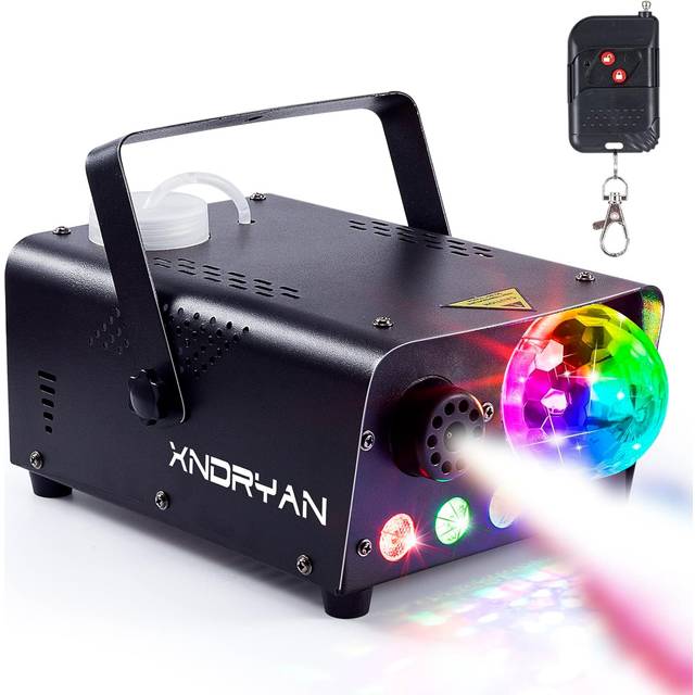 Smoke Machine, Xndryan 600W Mini Fog Machine with Disco Ball Light and Wireless Remote Control, Professional Fog Machine for Parties Halloween