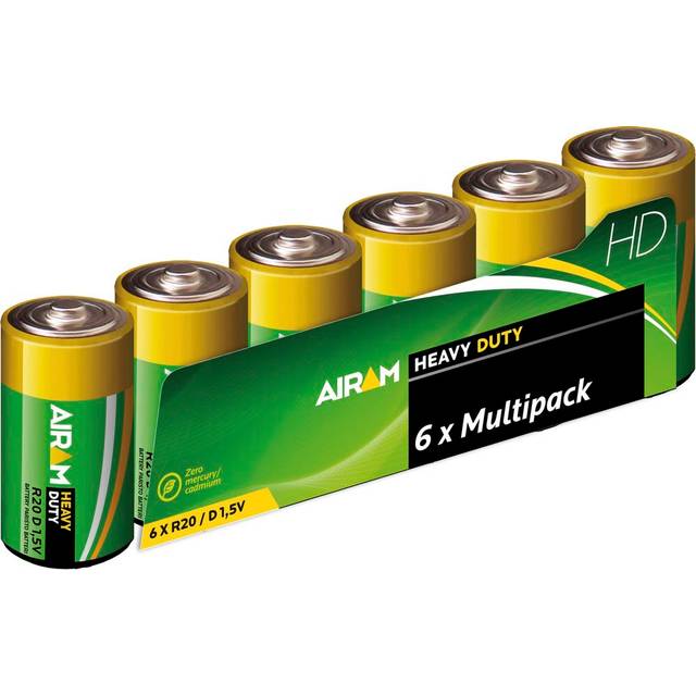 Heavy Duty Plus R20 (D) 1,5V batterier 6-pack