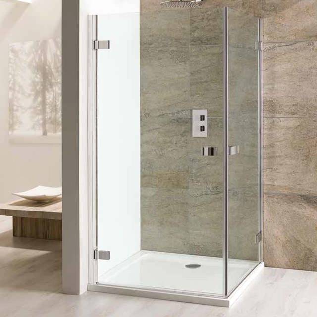 Volente Double Hinge Shower Door Enclosure Easy Access - 800x800mm