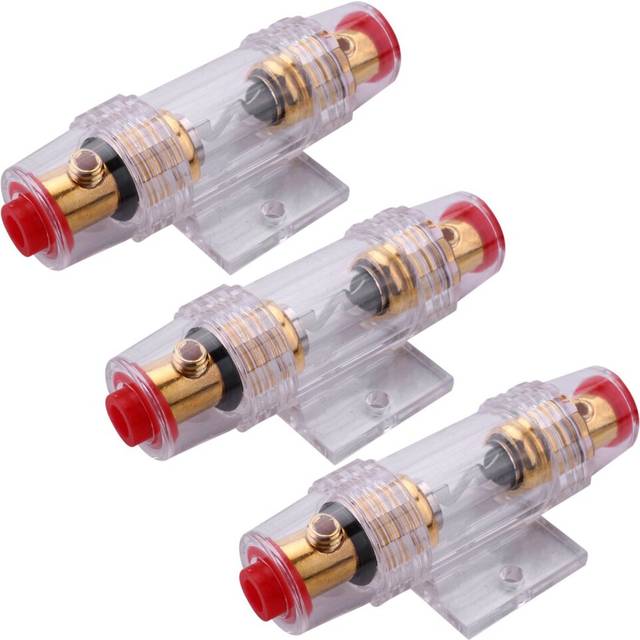 3X Car Stereo 8 Gauge Support Fuse Holder and Fuse 60 Amp Audio Cable