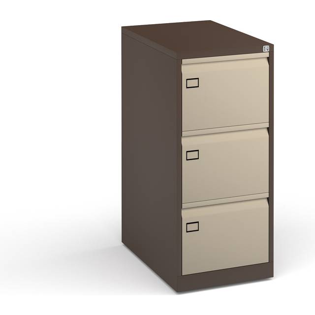 3 Drawer Universal Executive Filing Cabinet 1016mm High - Coffee/Cream