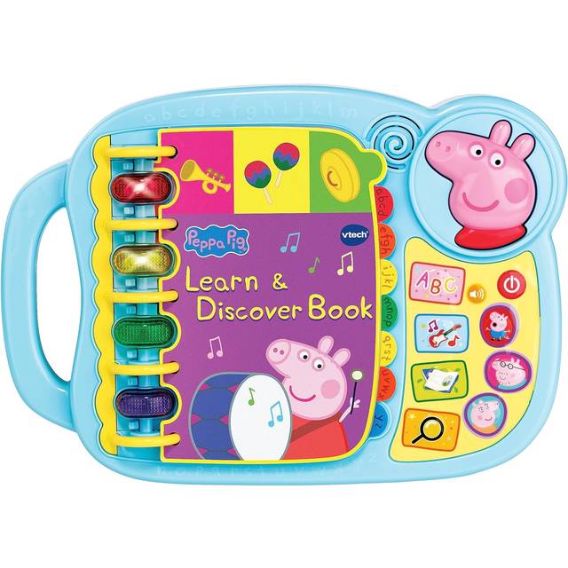 VTECH Peppa Pig Learn & Discover Kids Learning Book, Purple,Yellow,Blue