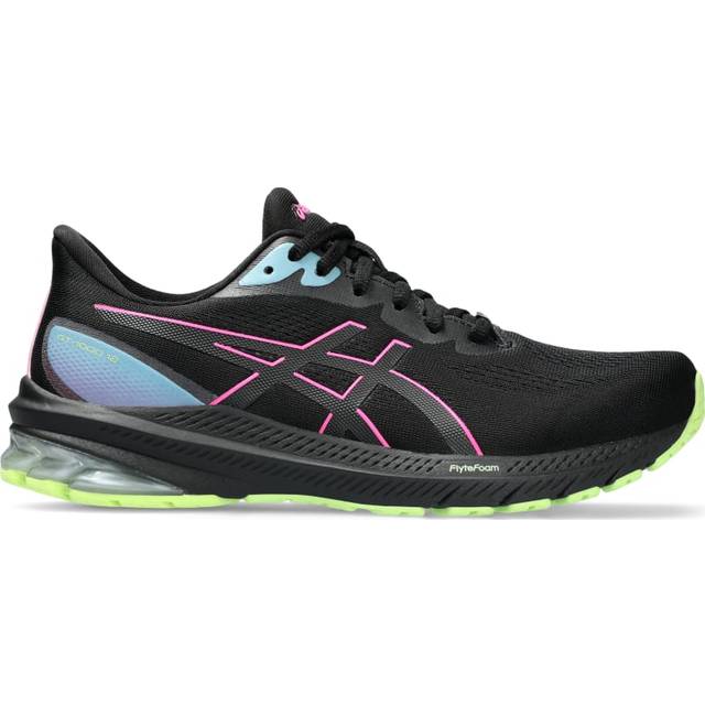 ASICS Gt-1000 12 GTX, löparskor för kvinnor, Svart, varmrosa, 37.5 EU