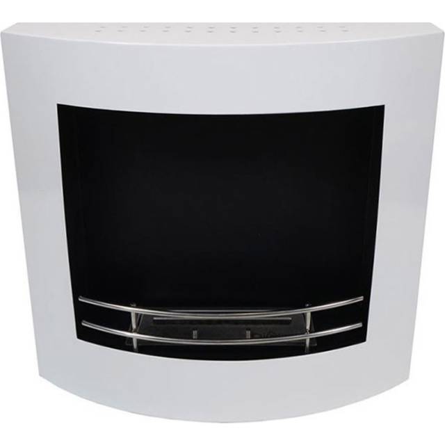 White Wall Mounted Bioethanol Fireplace