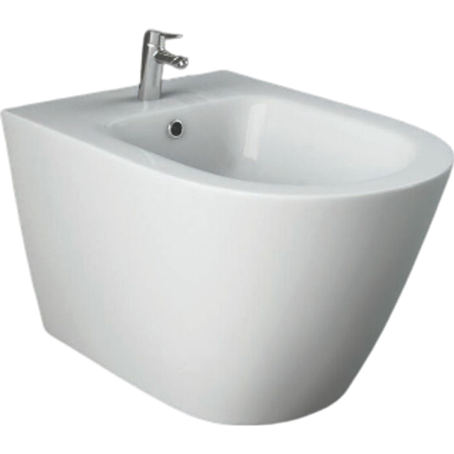 RAK Ceramics Resort Wall Hung Bidet with Hidden Fixings | White | 360mm x 400mm x 520mm