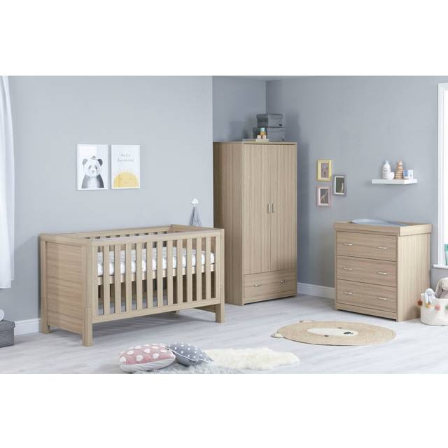 Babymore Luno 3 Piece Furniture Room Set - Oak
