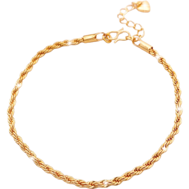 KKCOLA 1pc European & American Style Twisted Rope Chain Bracelet For Party Gathering, Festivals As Gift & Everyday Wear Jewelry Accessory