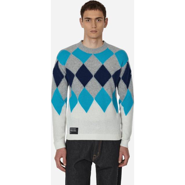 Moncler Genius 7 Moncler FRGMT Hiroshi Fujiwara Blue & Gray Sweater - Blue White Grey - L