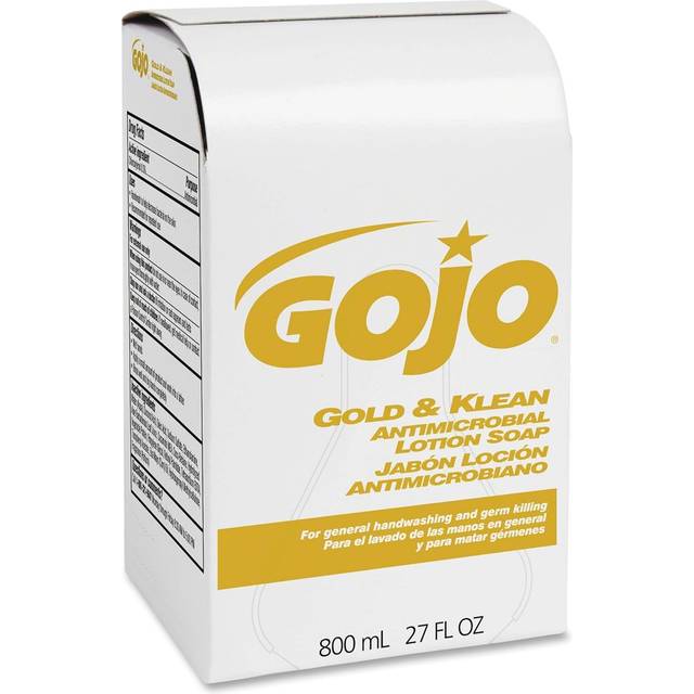 GOJO 912712EA Gold & Klean Lotion Soap Bag-in-Box Dispenser Refill  Floral Balsam  800mL