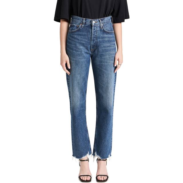 AGOLDE 90s Pinch Waist High Rise Straight in Swindle - Denim-Medium. Size 34 (also in 23, 24, 31, 32, 33). (34)