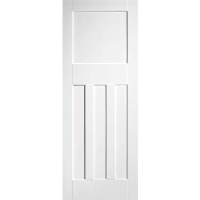 LPD DX 30's Style - Solid Primed Internal Door (Size: 1981 x 762mm, Fire Door: Yes, Thickness: 44mm) White