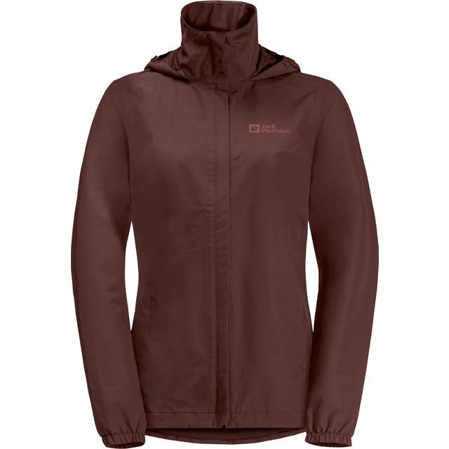 Jack Wolfskin Womens Stormy Point 2L Jacket - Dark-Red