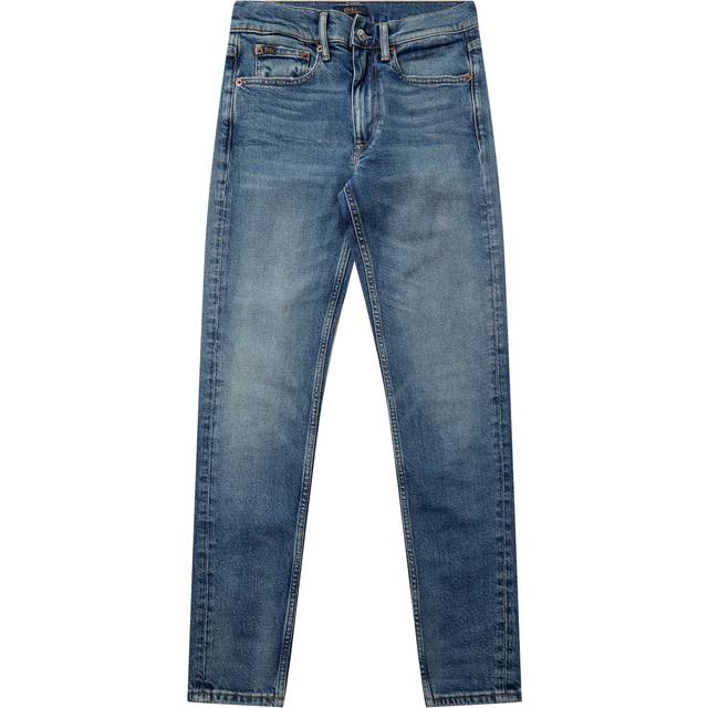 Faded Skinny Jeans, Mid Rise - Stonewashed - W30