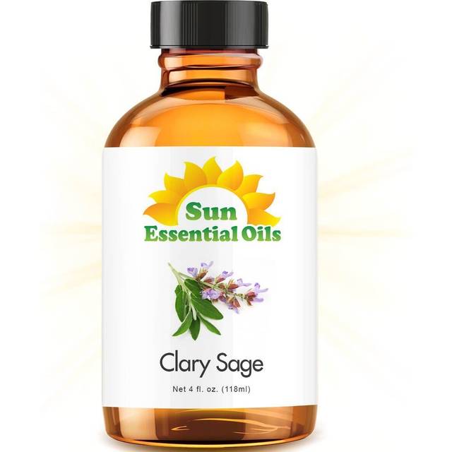 Sun Essential Oils Clary Sage Essential Oil 4oz - Clary Sage Aromatherapy Oil