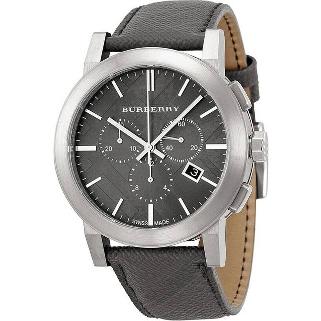 BURBERRY BU9362 Ã¢â Watch for Men, Grey Leather Strap
