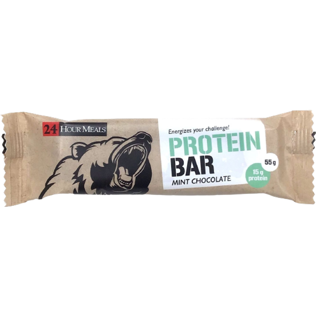 24 Hour Meals Protein Bar, Ingen färg, Mint chocolate ((Ingen))