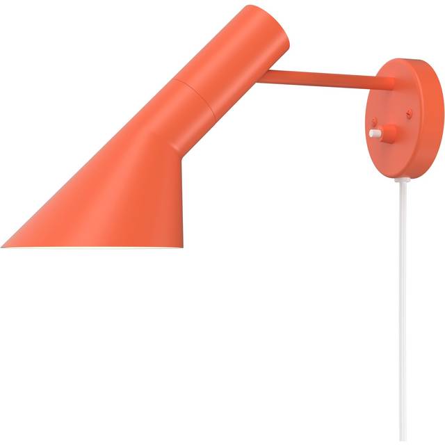 Louis Poulsen - AJ Wall Lamp - electric orange/nasslackiert/LxBxH 12,5x31,8x18cm/1x E14 Fassung max. 20W/ Kabel weiß (18.0 x 33.5 x 31.8 x &#8960;35.0cm)