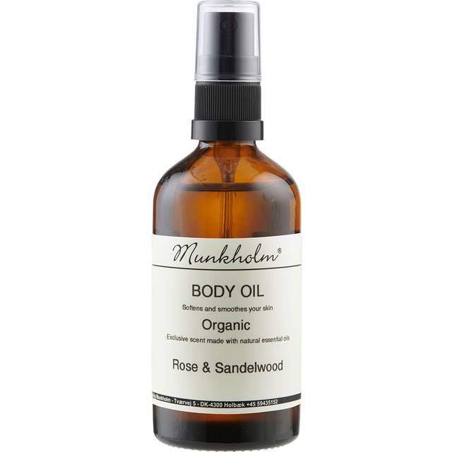 Munkholm Body Oil Rose & Sandelwood, økologisk kropsolie duft