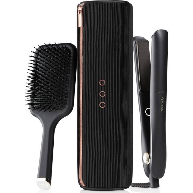 Ghd gold professional advanced styler hair straightener (+brush/bag) gift set