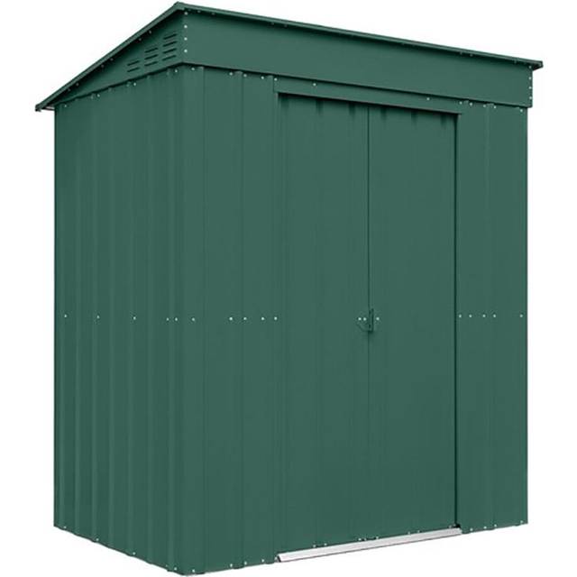 Lotus Pent 6x4 Heritage Green Metal Shed - Dark Green