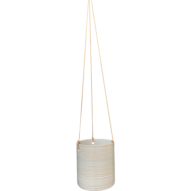 Hanging plant pot, White.