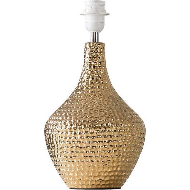 Bailey Modern Metallic Gold Indent Textured Ceramic Table Lamp Base