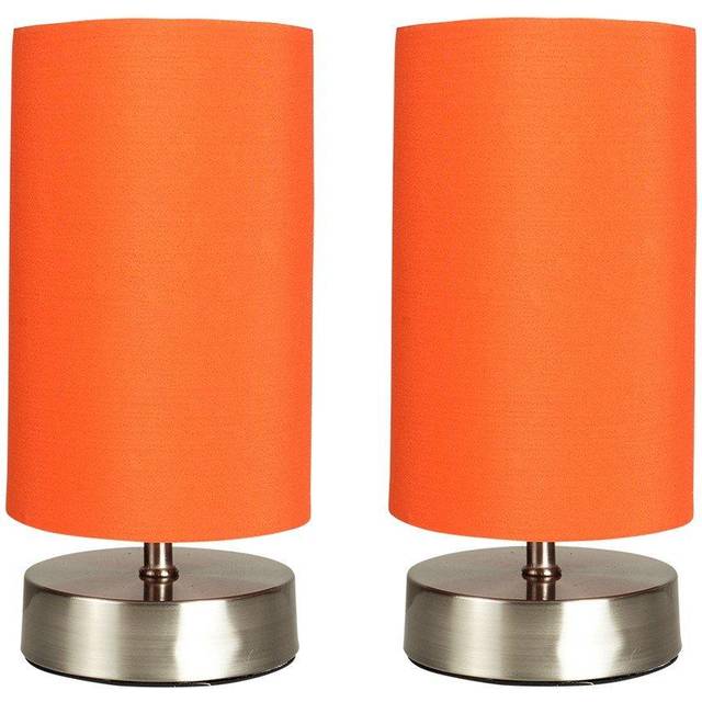 Francis Pair of Silver Table Lamp Touch On/Off